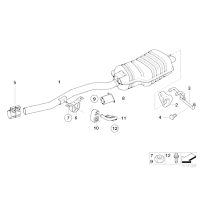 Tłumik tylny BMW E46 318d 320d M47 M47N - 18312246935