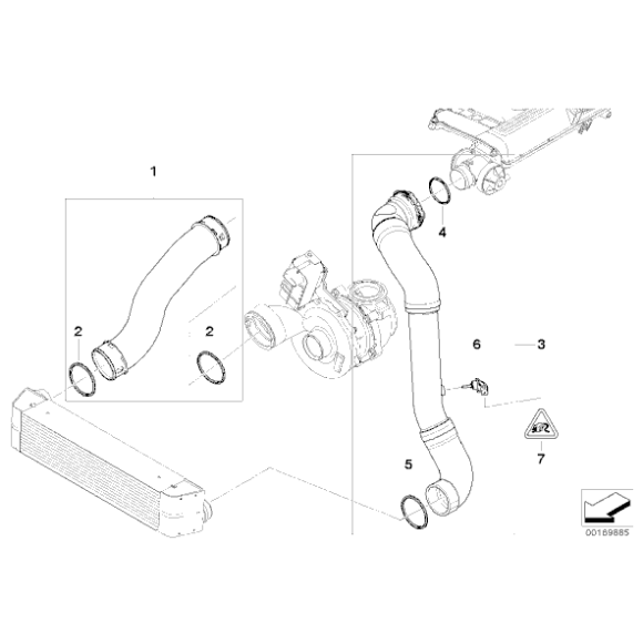 Uszczelka przewodu doładowującego BMW E46 E60 E65 E83 E87 E90 325d 330d 318d 118d 120d 730d 520d 535d 530d - 11617790547