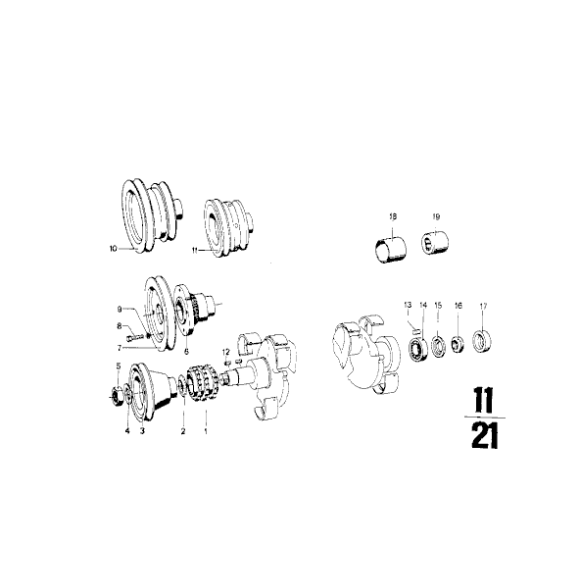 Łożysko igiełkowe wału korbowego BMW E30 E21 E34 E32 E28 - 11211709681