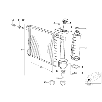 Chłodnica wody BMW E30 E36 E34 - 17111712982