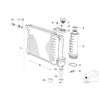 Chłodnica wody BMW E30 E36 E34 - 17111712982