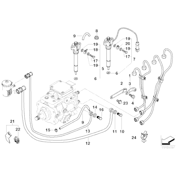 Wtryskiwacz paliwa z czujnikiem BMW E46 E39 320d 520d M47 - 13532246829