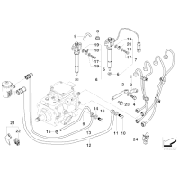 Wtryskiwacz paliwa z czujnikiem BMW E46 E39 320d 520d M47 - 13532246829