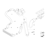 Przewód elast. ciśnieniowy Intercoolera BMW E46 E39 E38 X5 3,0d 730d 525d 530d 330d - 11617799389