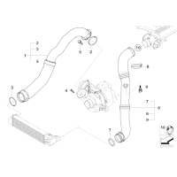 Przewód powietrza doładowującego BMW E46 318d 320d 320Cd 320td 318td M47N - 11617799397