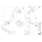 11617799401 Przewód powietrza doładowującego BMW E60 E61 525d 530d 525xd 530xd - 11617799401 - Części oryginalne BMW Łódź | Sklep internetowy BMW