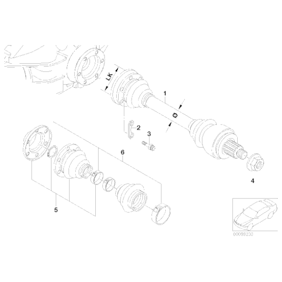 Osłona półosi BMW E38 E39 740i 750i 540i M5 - 33211229220