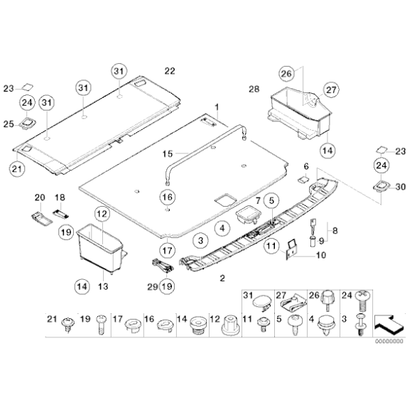 71601231263 Śruba moletowana BMW E39 Touring MOTO - 71601231263 - Części oryginalne BMW Łódź | Sklep internetowy BMW