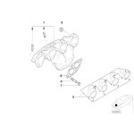 Śruba dwustronna kolektora wydechowego BMW E30 E31 E34 E36 E38 E46 316 318 750 325 M3 850 518 520 525 - 11621708999