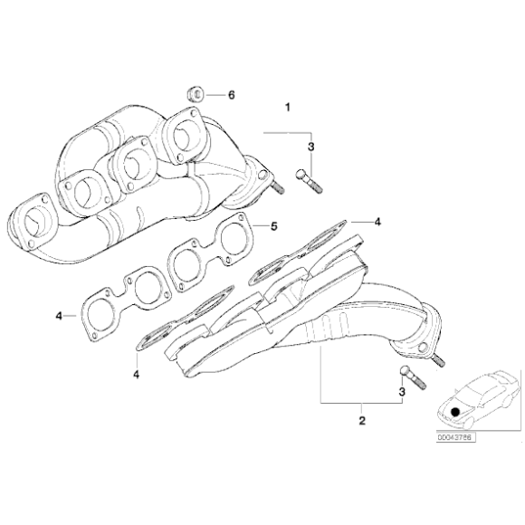 11627509677 Uszczelka kol. wydechowego BMW E34 E38 E39 X5 V8 M60 M62 - 11627509677 - Części oryginalne BMW Łódź | Sklep internetowy BMW