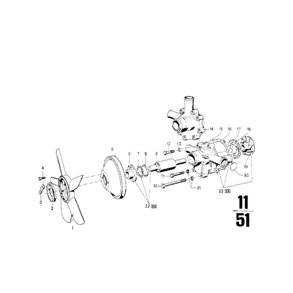 Wentylator łopatki BMW E10 114 NK 1500 1600 1602 1800 1802 2000 2002 - 11521255505