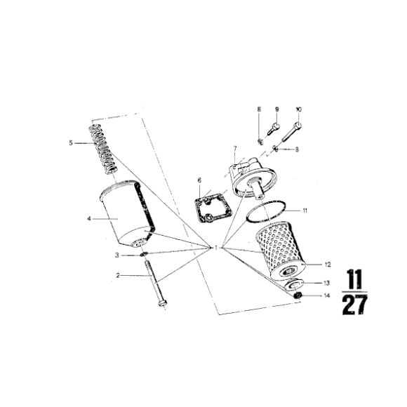 Wkład filtra oleju BMW E9 E12 E24 - 11421256402