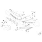 Cylinder napinacza łańcucha lewy BMW K25 K26 K27 K28 K29 K30 R21 R22 - 11317688629