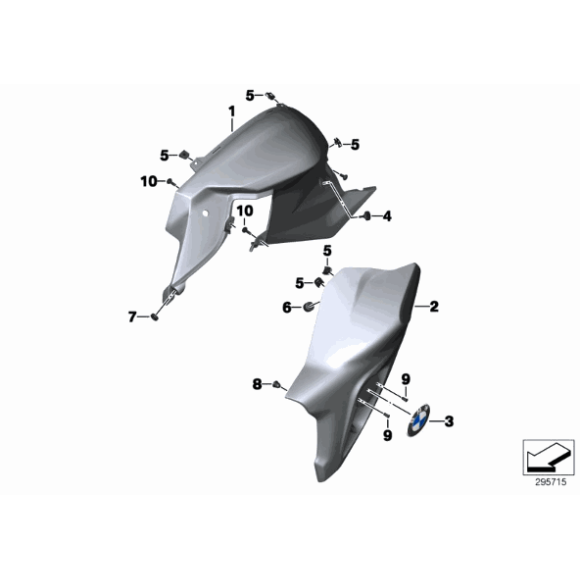 Sworzeń mocowanie BMW K19 K29 K44 K46 K47 K48 K61 K71 - 46637691017
