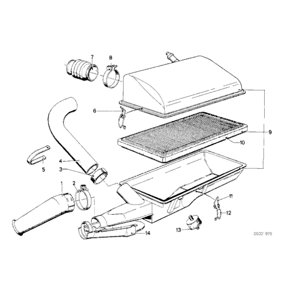 13721257060 Wkład filtra powietrza BMW E12 520 M10 - 13721257060 - Części oryginalne BMW Łódź | Sklep internetowy BMW