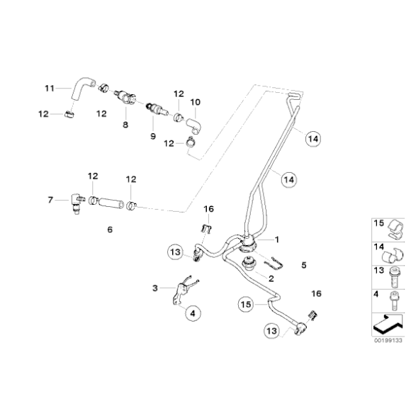 Wtyczka szybkozłącze paliwa BMW K25 K26 K28 K29 K30 K41 R21 R22 R28 - 13537700800