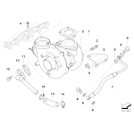 11652248056 Wspornik mocowanie turbosprężarki BMW E38 E39 E46 E53 X5 E60 E61 E65 E83 X3 730d 525d 530d 330d - 11652248056 - Części oryginalne BMW Łódź | Sklep internetowy BMW