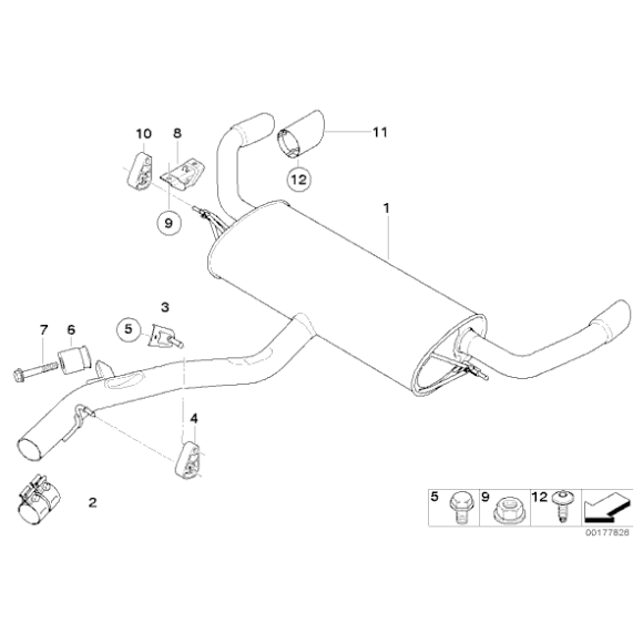 Śruba  BMW E71 K02 K03 K21 K22 K23 K25 K27 K46 K47 K48 K52 K54 K61 K70 K71 - 51117707528