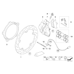 Tarcza hamulcowa z nitami BMW K25 K255 R1200 GS - 34117711427