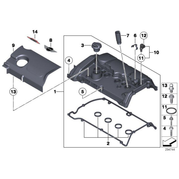 Trzpień zatrzaskowy BMW F20 F21 F30 F31 K26 MINI R55N R56N R58 R59 R60 R61 - 51167717082