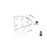 Uszczelka szyby tył prawa E9 NK 2000C 2000CS 2,5CS 2800CS 3,0CS 3,0CSiL 3,0CSL - 51367740106