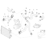 Przewód elastyczny układu chłodzenia BMW E46 330d 330xd M57 - 11537787174