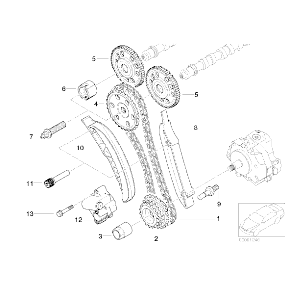 11317787278 Koło łańcuchowe wałka rozrządu BMW E46 E53 E60 E61 E65 E83 X3 X5 730d 530d 318d 320d 330d 330xd 3,0d - 11317787278 - Części oryginalne BMW Łódź | Sklep internetowy BMW