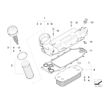 Pokrywa filtra oleju BMW E46 E60 E61 E65 E83 E87 E90 E91 318d 320d 520d 745d 118d 120d - 11427787696