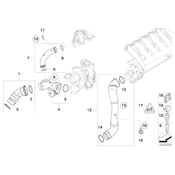O-Ring BMW E60 E61 E63 E64 E70 E71 E83 E90 E91 E92 535 635 3.0 3.5 3.3 335 - 11657795047