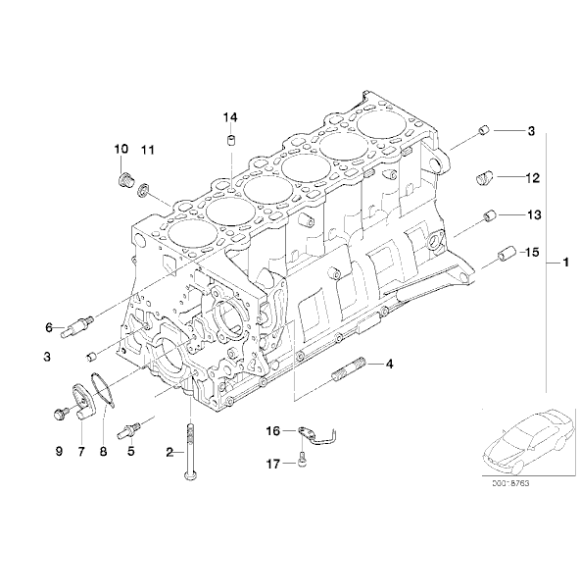 Dysza wtrysku oleju BMW E38 E39 E46 E53 E60 E61 E63 E65 E70 E71 E83 E87 E90 E91 E92 E93 - 11117787860