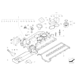 Uszczelka pokrywy głowicy BMW E46 E60 E61 E83 E87 E90 E91 - 11127787977
