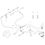 Rozdzielacz rozgałęźnik paliwa BMW E60 E61 E65 525d 530d 535d 730d M57N - 13537789364