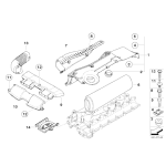 Osłona gumowa wlot powietrza BMW E90 E91 E92 E93 325d 330d 330xd - 13717790607
