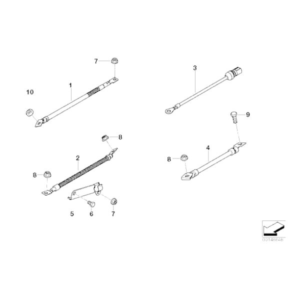 Przewód sterownika świec żarowych BMW E70 E71 E90 E91 E92 E93 325d 330d 330xd 30dX 3,0d 3,5d 3,0sd - 12427793201
