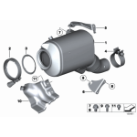 Obejma uszczelniająca wydech katalizator BMW E60 E61 E63 E64 E70 E90 E83 E71 F01 F06 F07 F10 F11 F13 F15 G11 - 18307793766