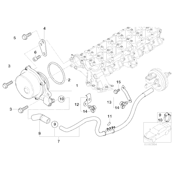 Pompa podciśnieniowa BMW E38 E39 X5 E53 Diesel - 11667795143