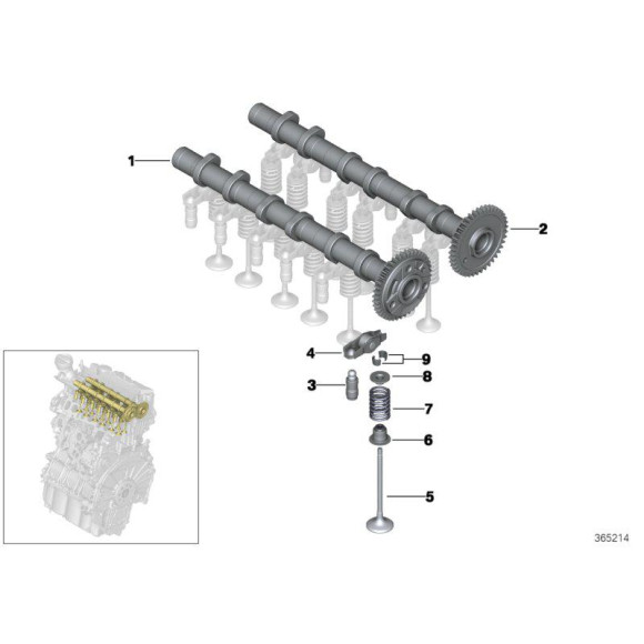 Zawór ssący BMW E60 E70 E71 E81 E83 E84 E90 F01 F07 F10 F12 F15 F20 F25 X3 F30 F45 MINI G05 G01 G11 G20 G30 - 11127797711