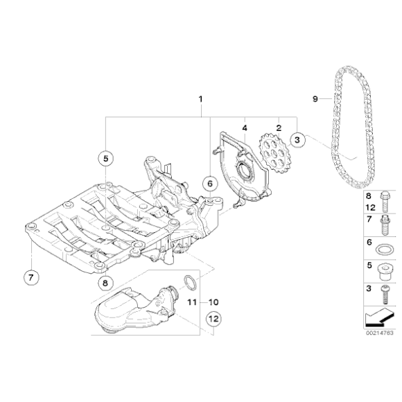 11417797896 Łańcuch pompy BMW E60 X5 E81 E87 E90 F01 F07 F10 F15 F20 F30 - 11417797896 - Części oryginalne BMW Łódź | Sklep internetowy BMW