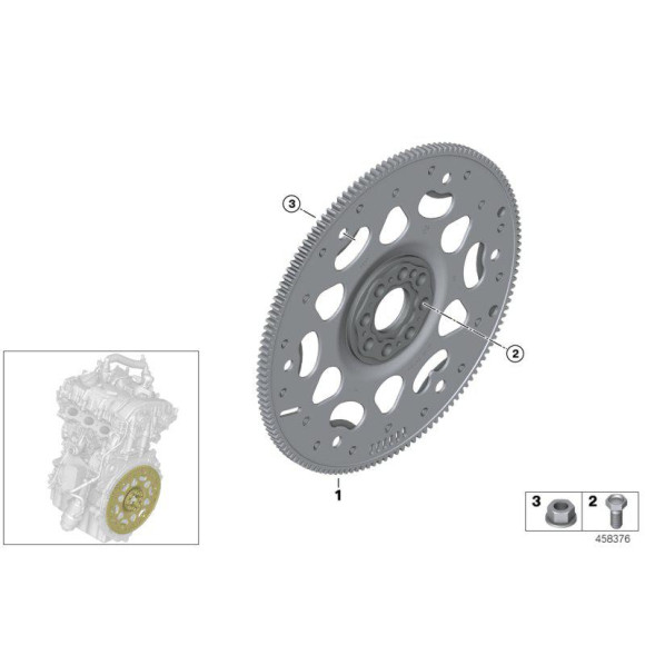 Śruba koła zamachowego BMW E60 E71 E81 E84 E90 F01 F10 F12 F15 F20 F30 F45 F48 MINI G01 G30 - 11227797966