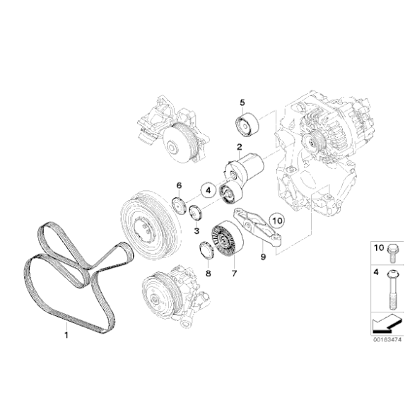 Pasek mikro BMW E81 E82 E87 E88 116d 118d 120d, rozmiar 6pk1795 - 11287800485