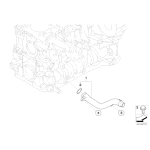 Przewód powrotny wody BMW E60 E61 E81 E83 E84 E87 E88 E90 E91 E92 E93 318d 320d 316d 520d 116d 118d 120d 123d - 11537800583