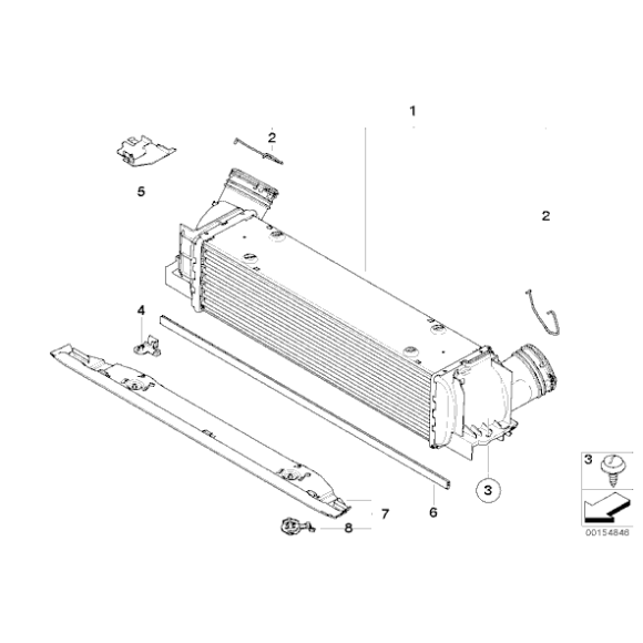Chłodnica powietrza doładowującego intercooler BMW X1 E84 E90 E91 E92 335d 25dX - 17517800682