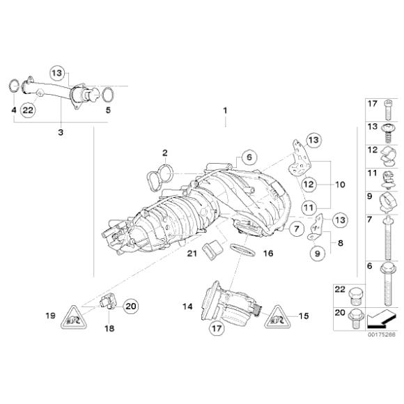 11617801438 Uszczelka kol. ssącego BMW E60 X1 X3 E90 E87 E81 E91 520d 116d 118d 120d 123d 318d 320d N47 - 11617801438 - Części oryginalne BMW Łódź | Sklep internetowy BMW