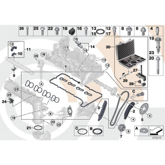 11617801943 Uszczelka przepustnicy BMW E60N E61N E70N E71 E81 E87 E83 E90 E91 F01 F06 F07 F10 F11 F12 F13 F15 F20 F21 F30 F31 MINI - 1161780 - Części oryginalne BMW Łódź | Sklep internetowy BMW