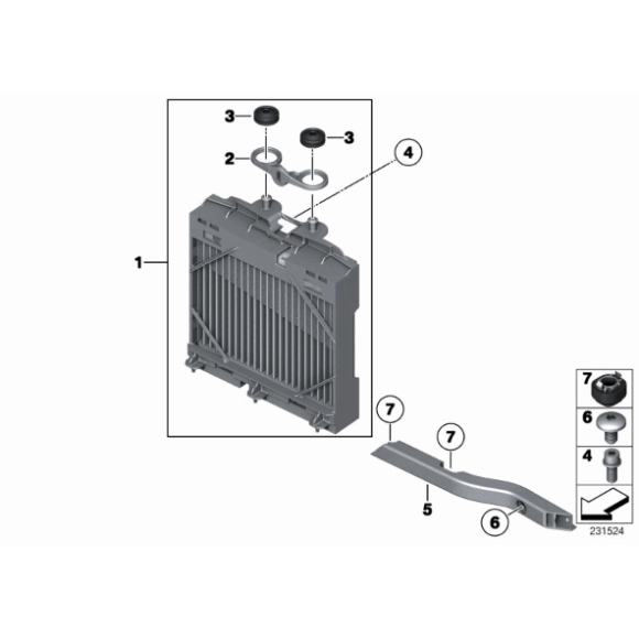 Chłodnica BMW F01 F06 F07 F10 F11 F12 F13 730 740 640 530 535 520 528 M550 - 17117802662