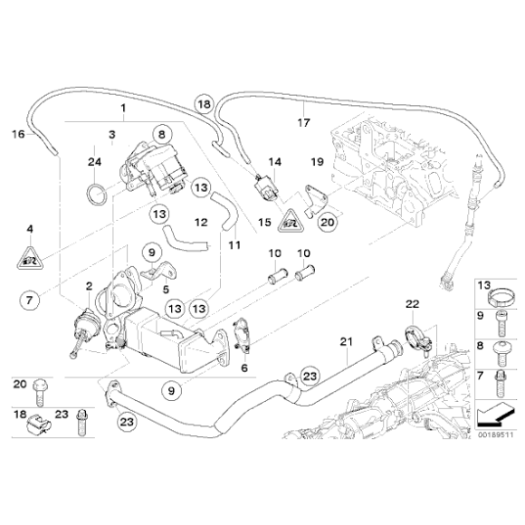 11747804167 Uchwyt elektrozaworu BMW E60 E61 E70 E71 E84 E83 E87 E90 E91 E92 E93 F01 F07 F10 F11 - 11747804167 - Części oryginalne BMW Łódź | Sklep internetowy BMW