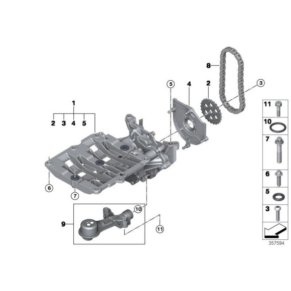 O-ring pompy oleju BMW E60 E70 E71 E81 E84 E90 E91 F01 F06 F07 F10 F11 F12 F15 F20 F21 F25 F30 F31 MINI - 11417805370