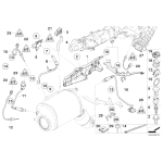 Czujnik temperatury spalin BMW E70 X5 E71 X6 E81 E84 X1 E90 E91 F01 F07 F10 F15 F16 F20 F30 - 13627805606