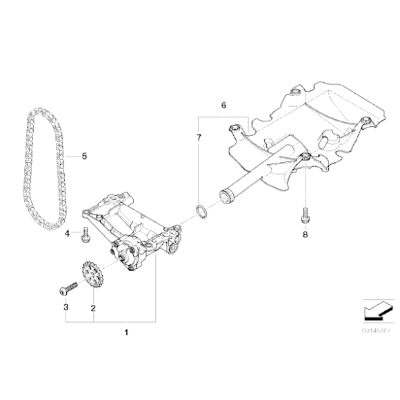 Pompa olejowa BMW E60 E61 E63 E64 E65 E70 X5 E71 X6 E83 X3 E90 E91 E92 E93 - 11417805815