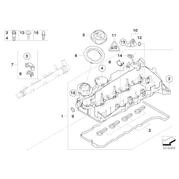 11127807017 Uszczelka pokrywy zaworów BMW E60N E81 E87N X1 X3 E90N E91N 318d 320d 316d 118d 116d 120d 520d - 11127807017 - Części oryginalne BMW Łódź | Sklep internetowy BMW